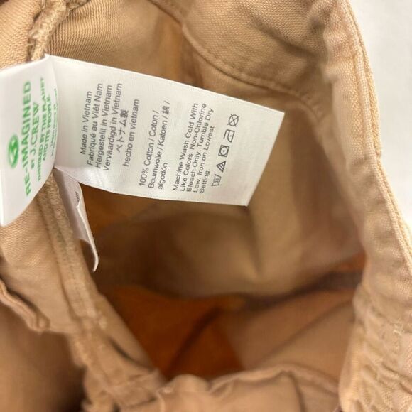 J. Crew Tan 100% Cotton Straight Leg Cropped Pants - Picture 6 of 6